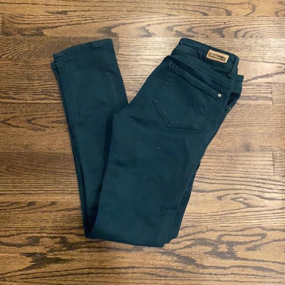 Zara Size 4 / XS Dark Green Skinny Jeans
